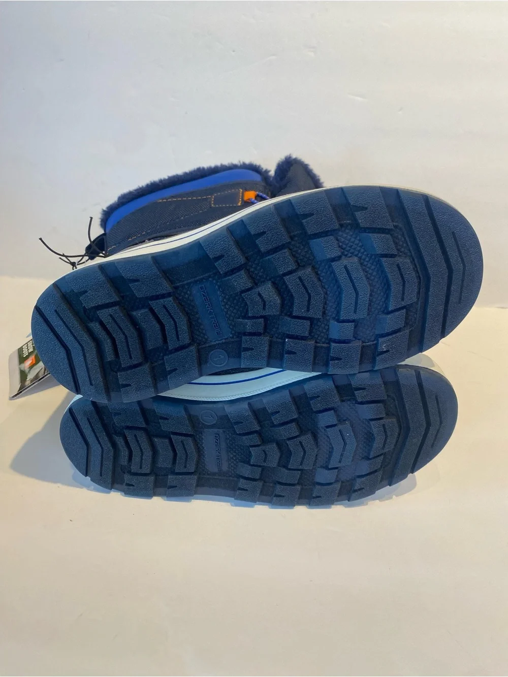 Ozark Trail Kids Navy and Orange Waterproof Snow Boots